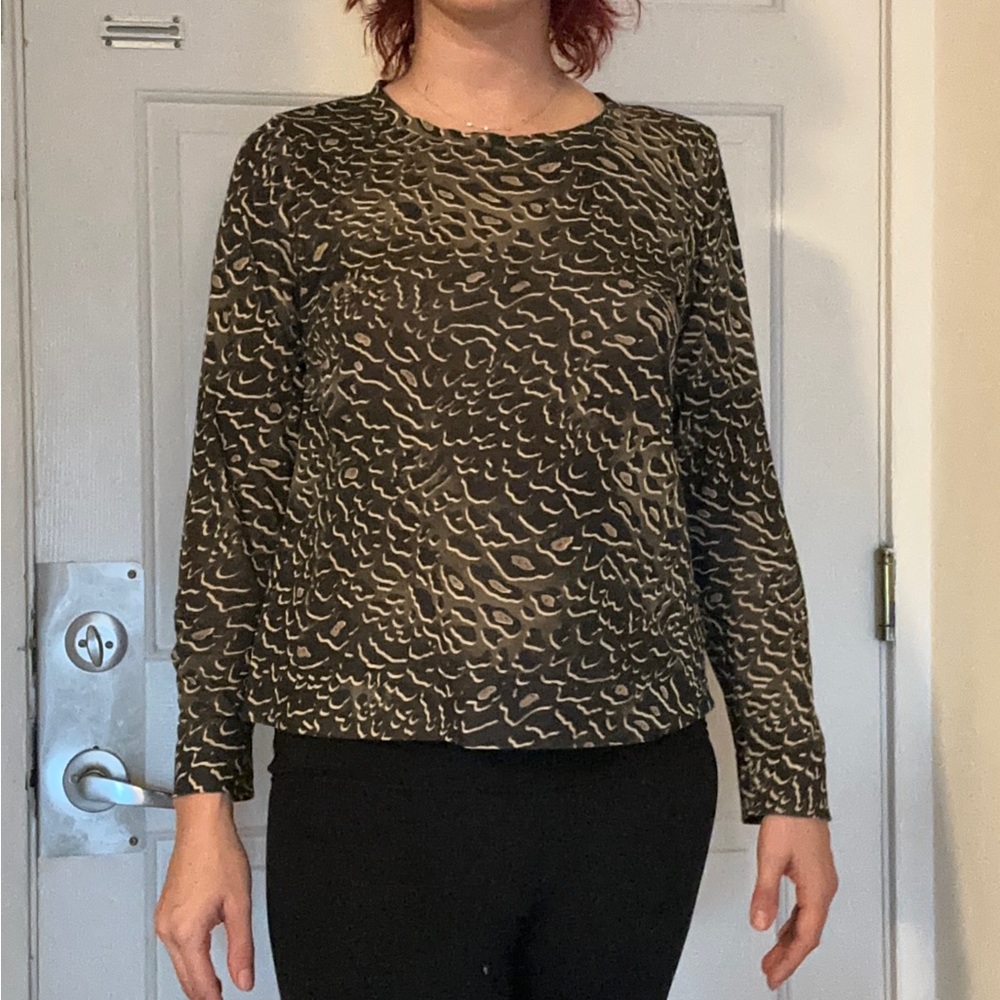 Tory Burch Long sleeve “Betty” t shirt size L cotton